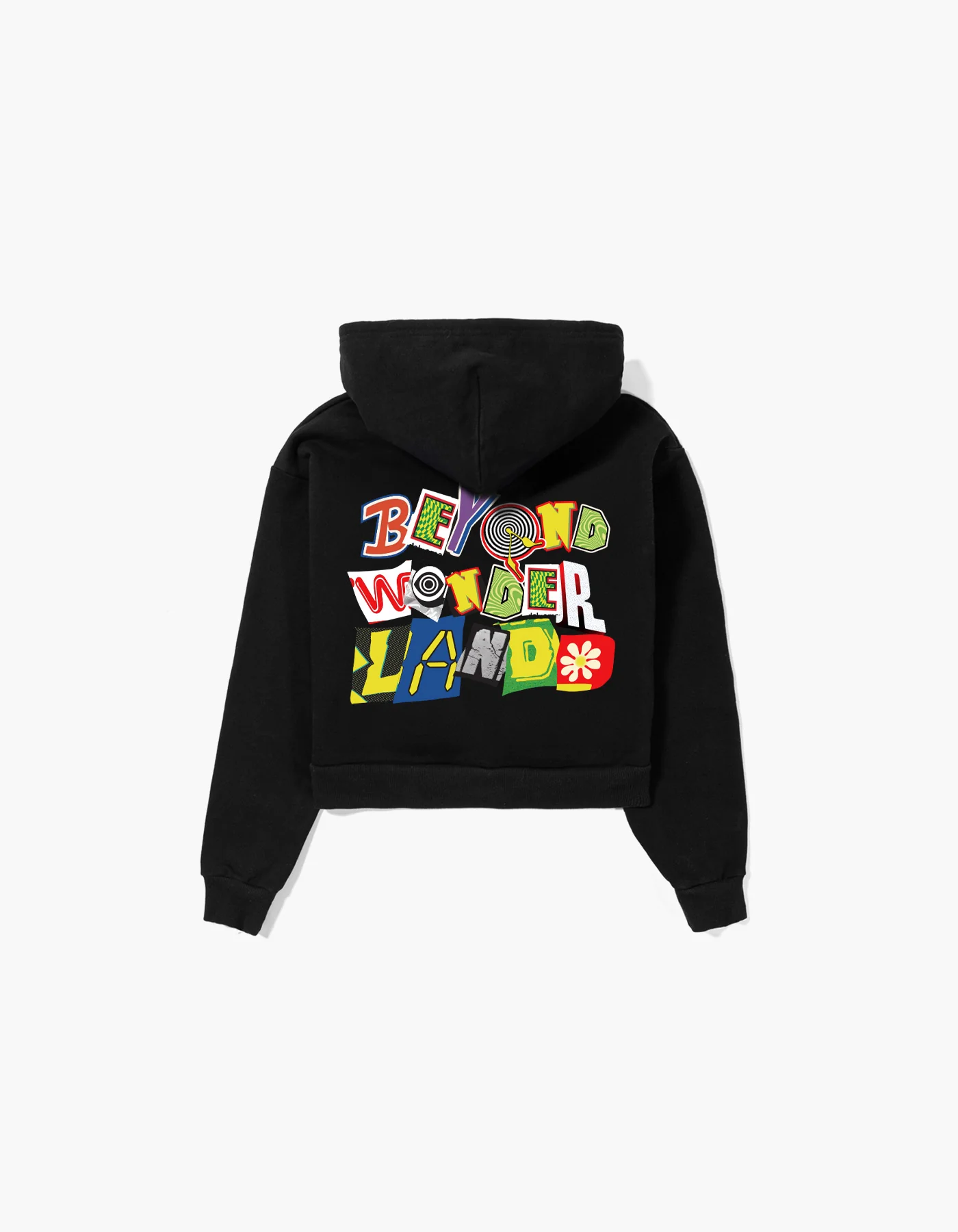 Beyond Wonderland 2026 Cryptic Zip Crop Hoodie - Image 2