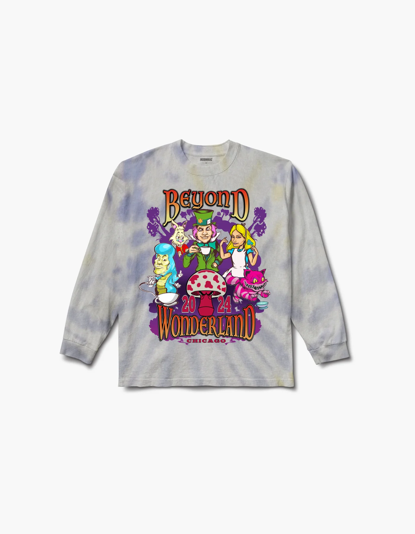 Beyond Wonderland Into the Garden 2024 Lineup Tie Dye L/S Tee