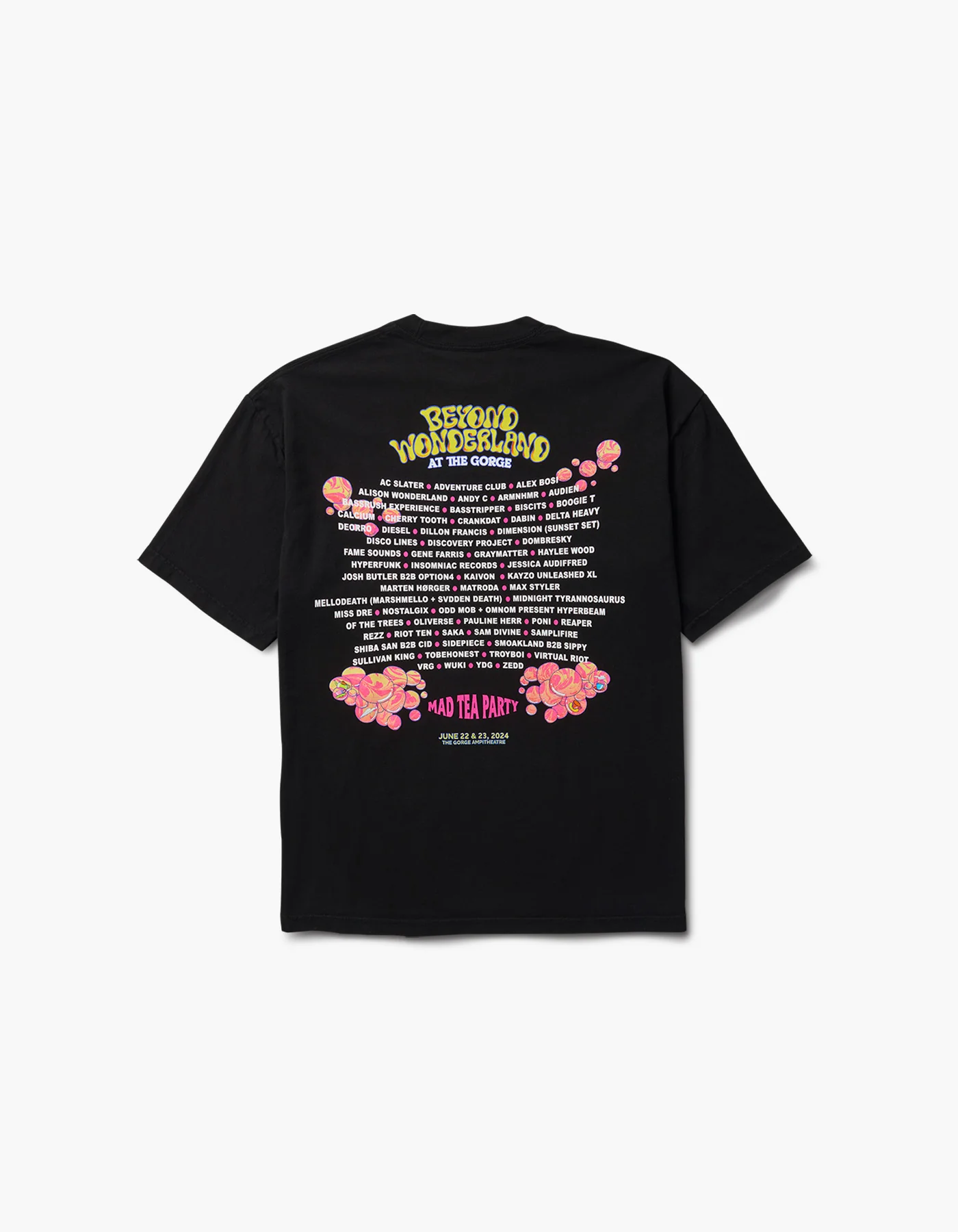 Beyond Wonderland Mad Caterpillar 2024 Lineup S/S Tee - Image 2