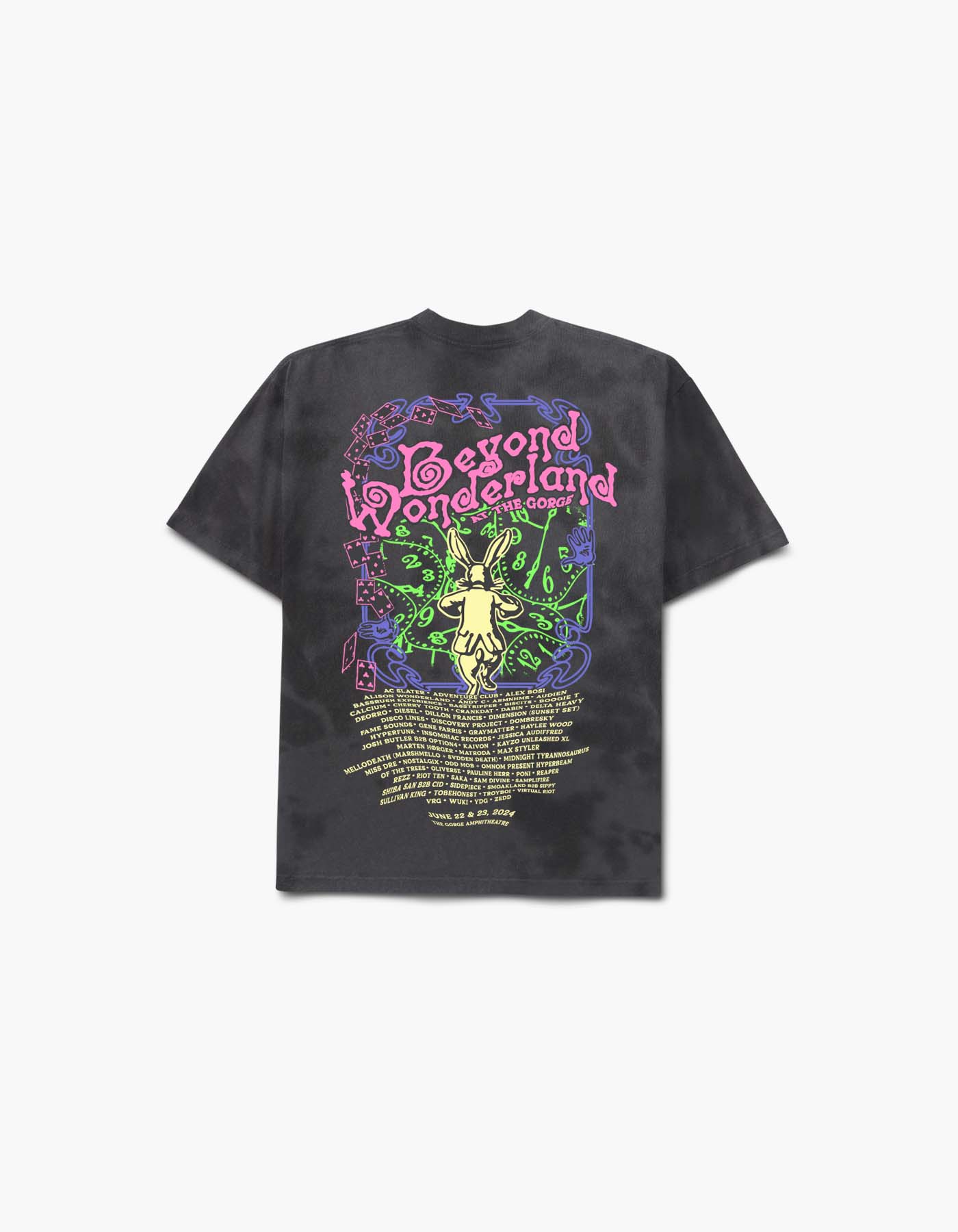 Beyond Wonderland Rabbit Hole Tie Dye S/S 2024 Lineup Tee - Image 2