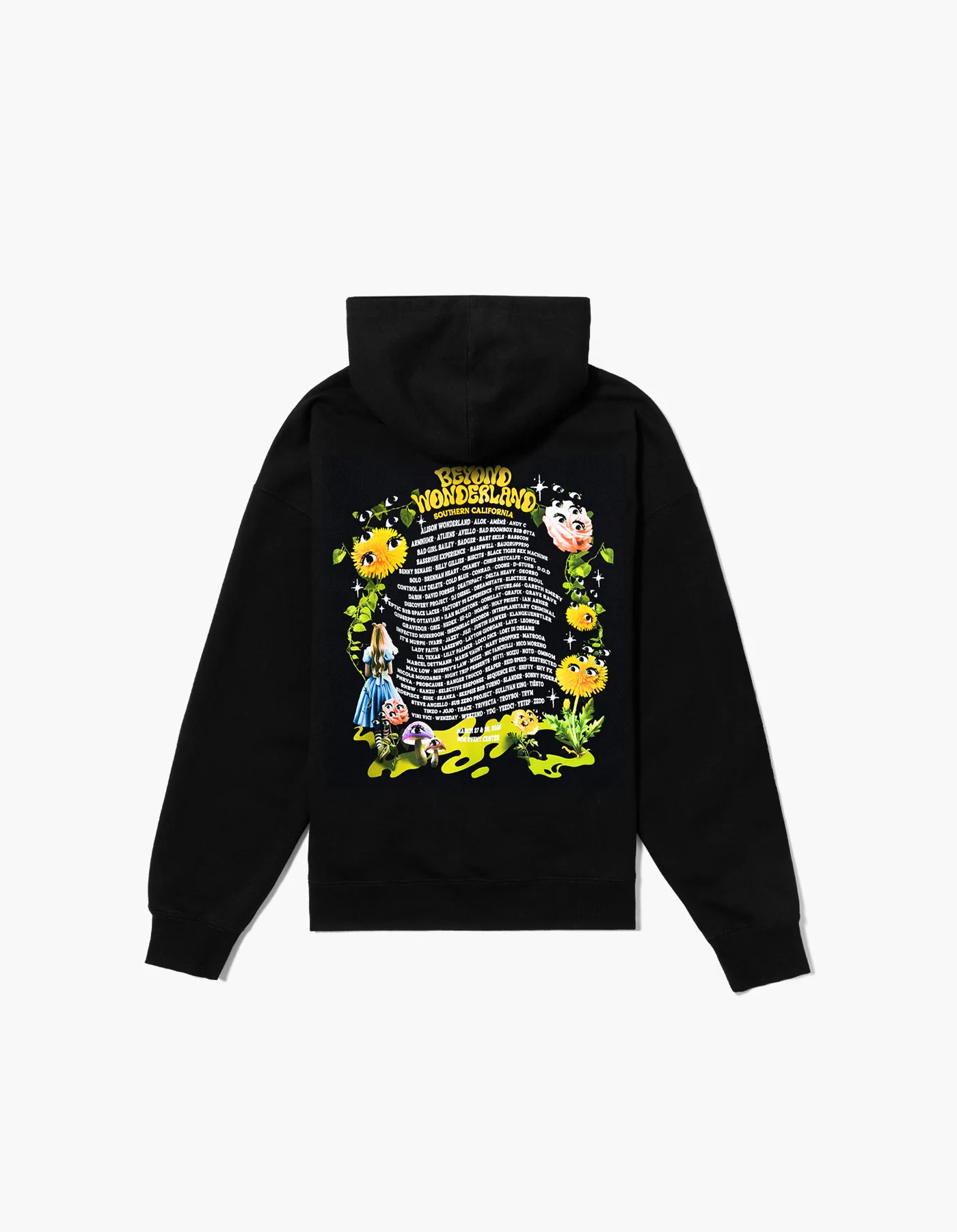 Beyond Wonderland 2026 Curious Garden Lineup Hoodie - Image 2