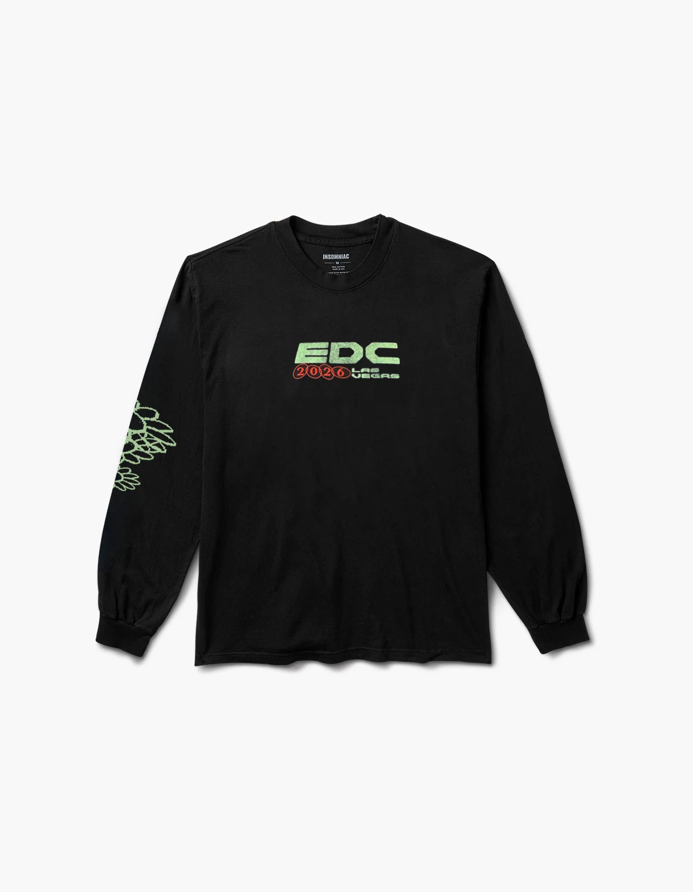 EDC Daisy Flow 2026 Lineup Long Sleeve Tee