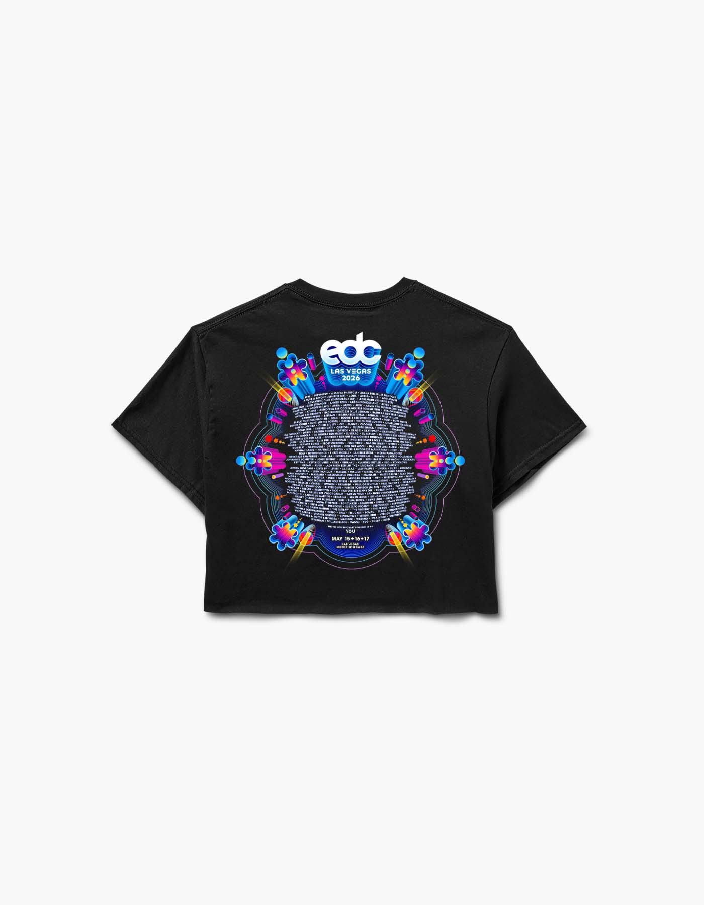 EDC Kinetic Journey 2026 Crop Lineup Tee - Image 2