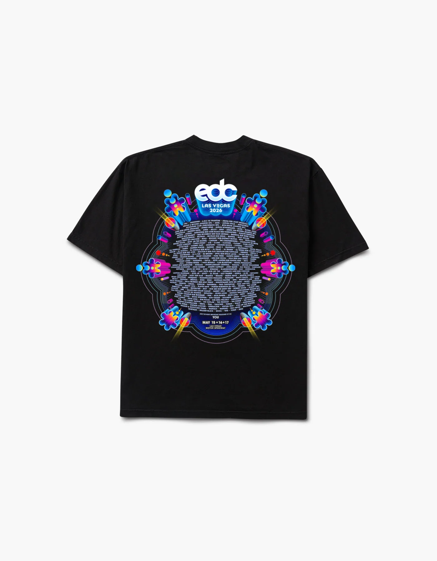 EDC Kinetic Journey 2026 Lineup Short Sleeve Tee - Image 2