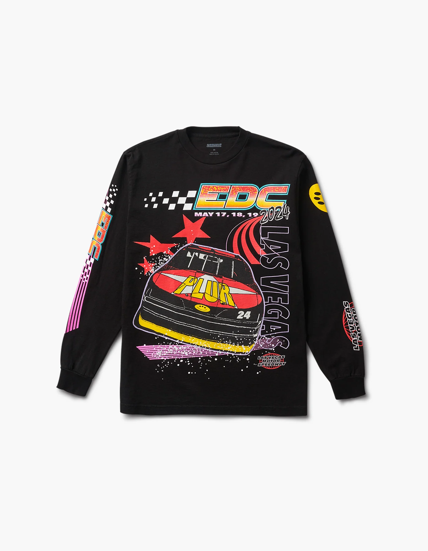 EDC Plur Race 2024 Lineup Long Sleeve Tee