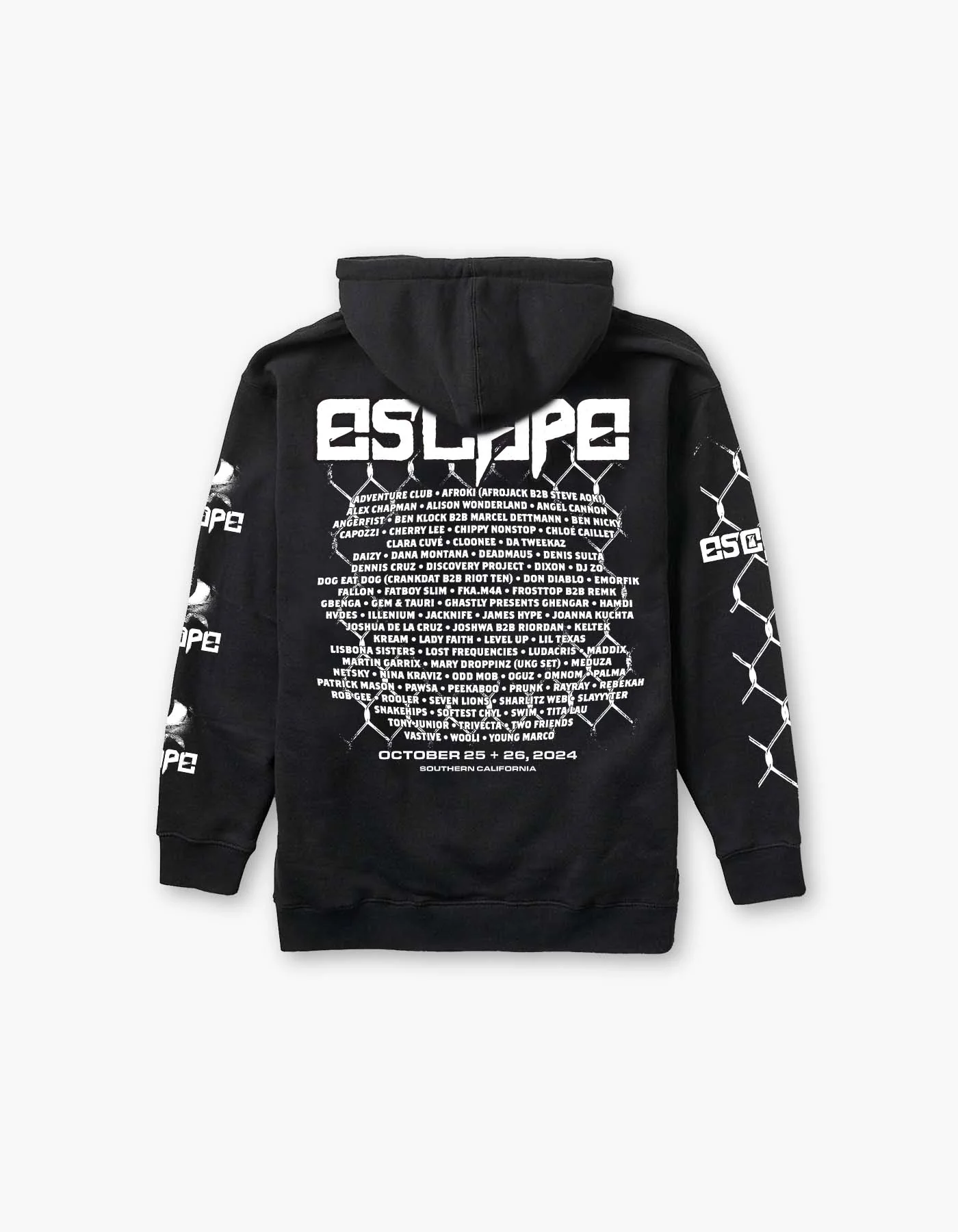 Escape Route 2024 Lineup Hoodie - Image 2