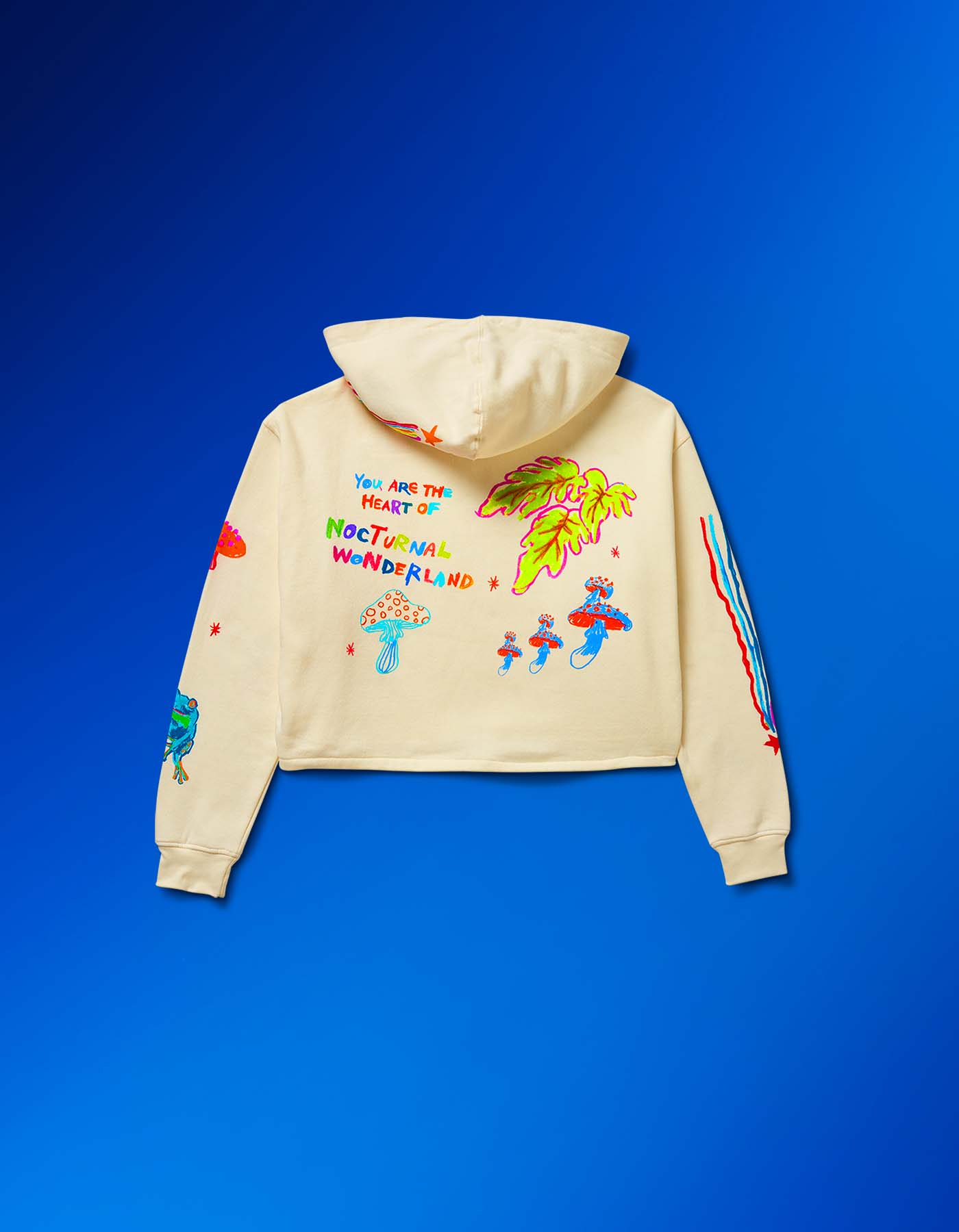 Sketch Love Crop Hoodie - Image 6