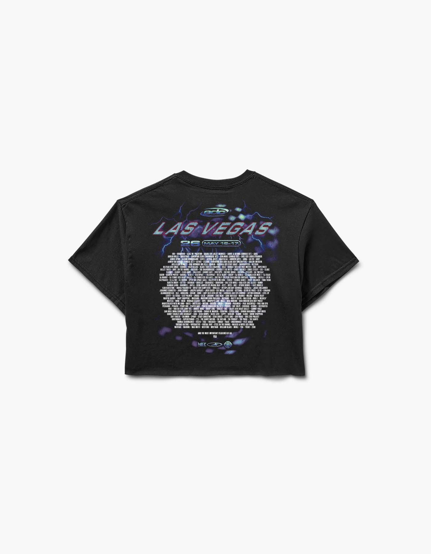 EDC 2026 Speedway Thunder Lineup Crop Tee - Image 2