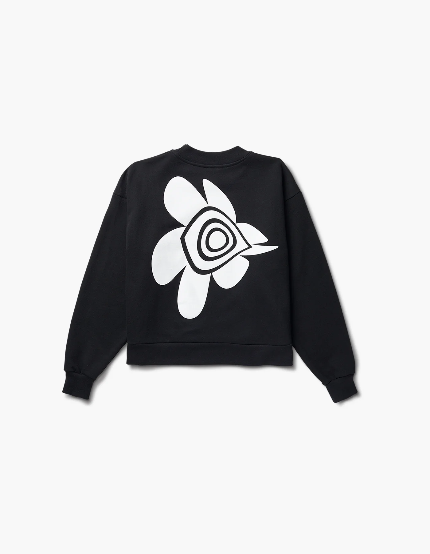 W Flower Power Crop Terry Crew - Image 2